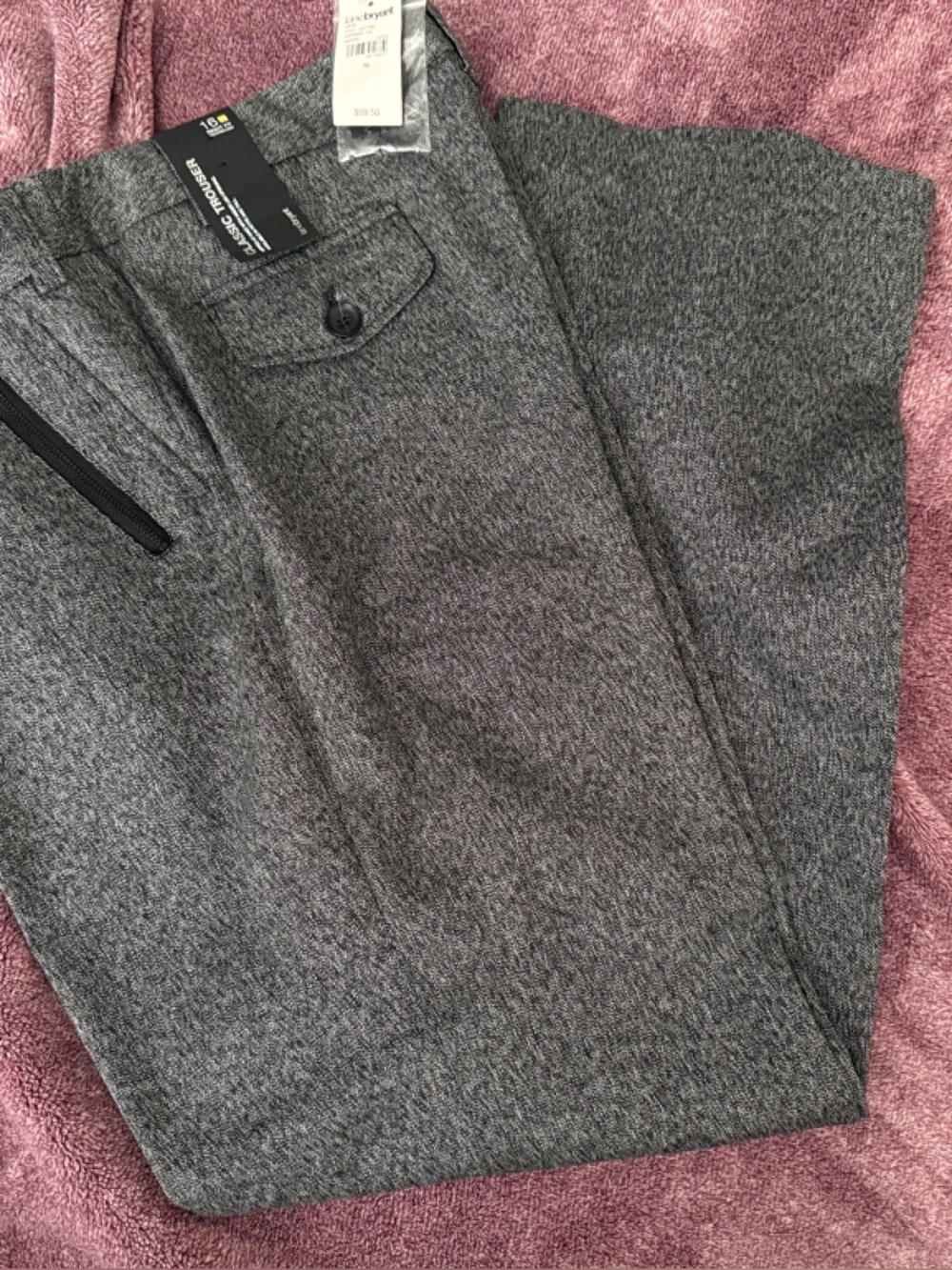 Lane Bryant Heather Gray Knit Straight Trousers - Picture 1 of 3
